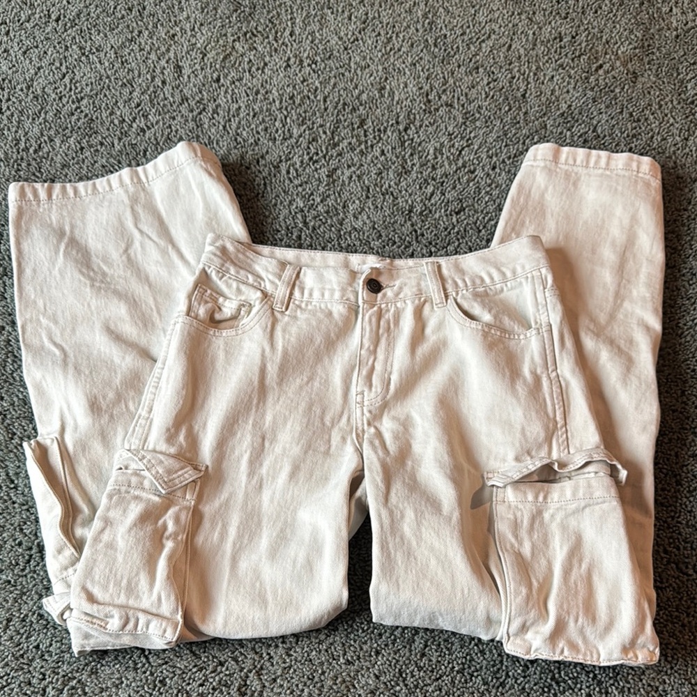 Pacsun baggy cream cargos